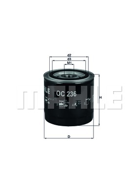Filtr oleju MAHLE OC 236
