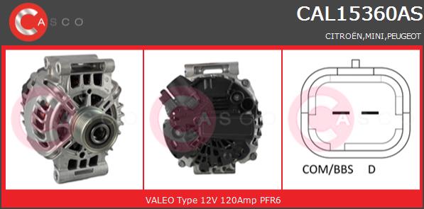 Alternator CASCO CAL15360AS