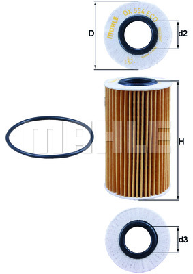 Filtr oleju KNECHT OX 554D1