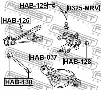 Tuleja wahacza FEBEST HAB-130