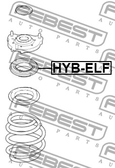 Łożysko poduszki amortyzatora FEBEST HYB-ELF
