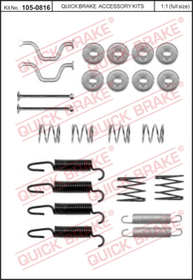 Zestaw montażowy szczęk hamulcowych QUICK BRAKE 105-0816