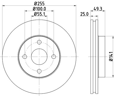 Tarcza hamulcowa HELLA 8DD 355 118-621