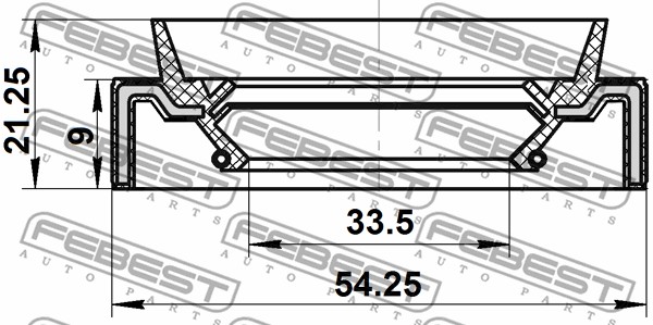 Pierścień uszczelniający półosi FEBEST 95JAS-32540921R
