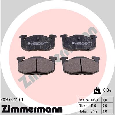 Klocki hamulcowe ZIMMERMANN 20973.110.1