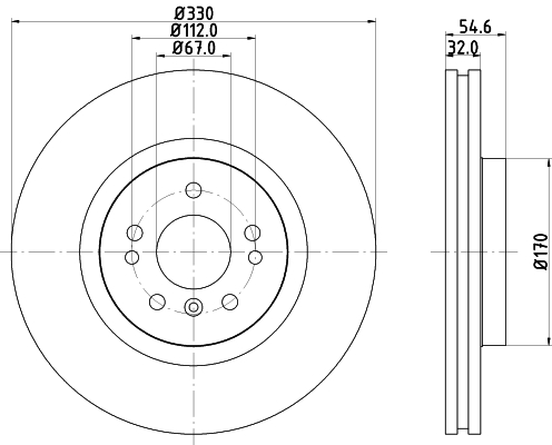 Tarcza hamulcowa HELLA PAGID 8DD 355 128-581