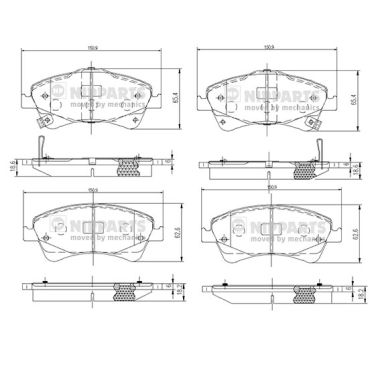 Klocki hamulcowe NIPPARTS N3602133