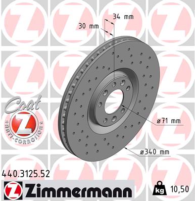 Tarcza hamulcowa ZIMMERMANN 440.3125.52