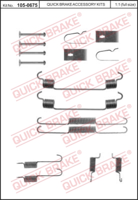 Zestaw dodatków do szczęk hamulcowych QUICK BRAKE 105-0675
