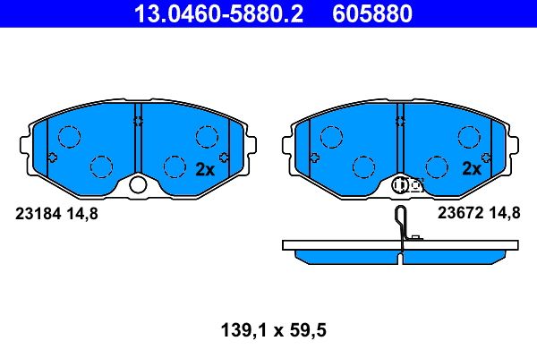 Klocki hamulcowe ATE 13.0460-5880.2