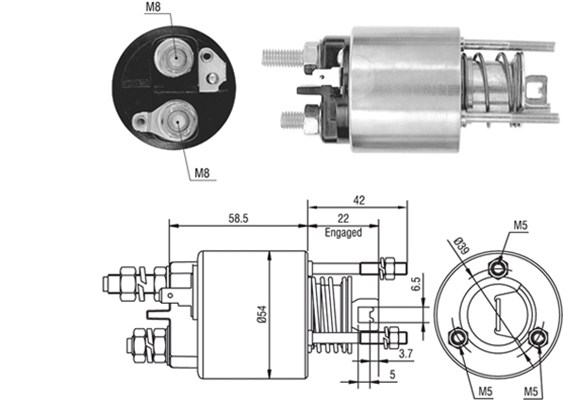 Elektromagnes rozrusznika MAGNETI MARELLI 940113050384