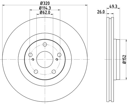 Tarcza hamulcowa HELLA 8DD 355 116-131