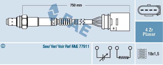 Sonda lambda FAE 77405