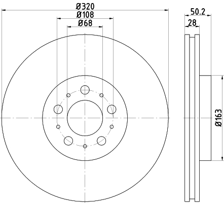 Tarcza hamulcowa HELLA 8DD 355 117-851