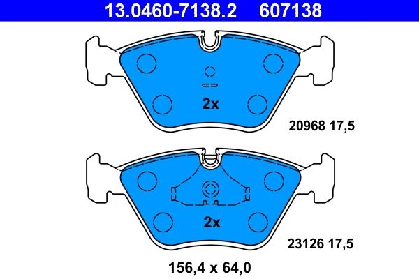 Klocki hamulcowe ATE 13.0460-7138.2