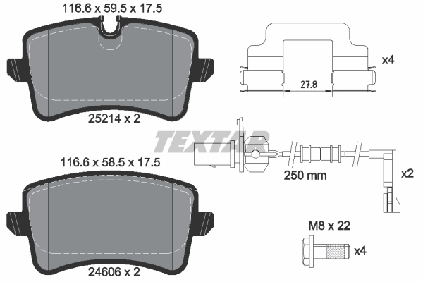 Klocki hamulcowe TEXTAR 2521404