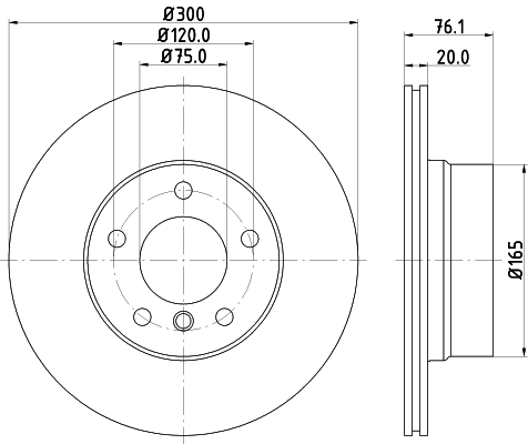 Tarcza hamulcowa HELLA PAGID 8DD 355 120-901
