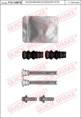 Zestaw tulei prowadzących zacisk hamulca QUICK BRAKE 113-1497X