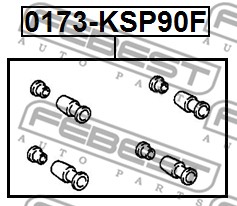 Osłona prowadnicy zacisku FEBEST 0173-KSP90F