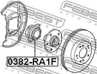 Piasta koła FEBEST 0382-RA1F
