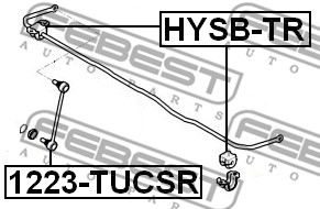 Guma stabilizatora FEBEST HYSB-TR