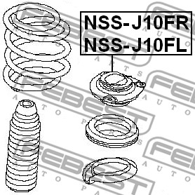 Poduszka amortyzatora FEBEST NSS-J10FR