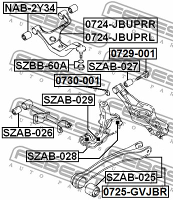 Tuleja wahacza FEBEST SZAB-029