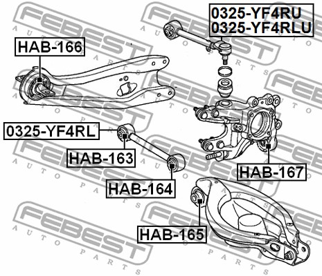 Tuleja wahacza FEBEST HAB-165