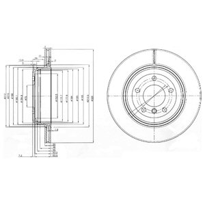 Tarcza hamulcowa DELPHI BG3872
