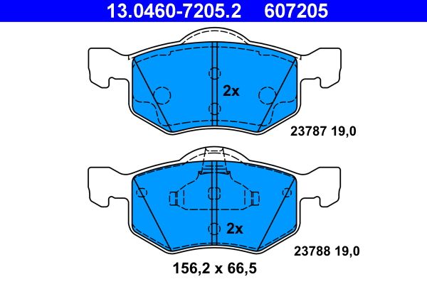 Klocki hamulcowe ATE 13.0460-7205.2