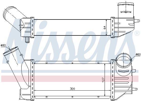 Chłodnica powietrza intercooler NISSENS 96790