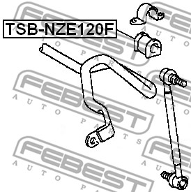 Guma stabilizatora FEBEST TSB-NZE120F