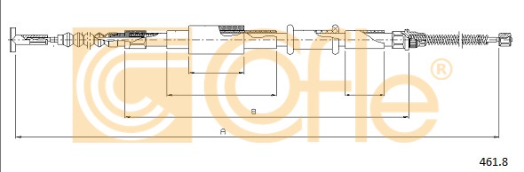Linka hamulca ręcznego COFLE 461.8