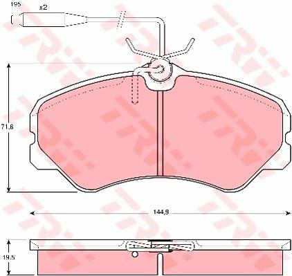 Klocki hamulcowe TRW GDB447