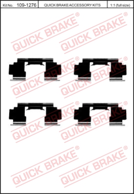 Zestaw akcesoriów montażowych  klocków hamulcowych QUICK BRAKE 109-1276