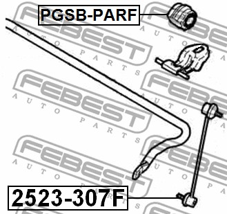 Guma stabilizatora FEBEST PGSB-PARF