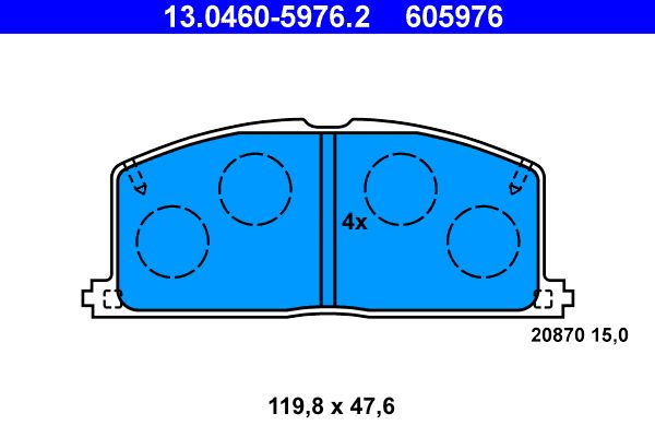 Klocki hamulcowe ATE 13.0460-5976.2