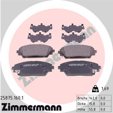 Klocki hamulcowe ZIMMERMANN 25875.160.1