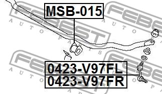 Guma stabilizatora FEBEST MSB-015