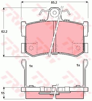 Klocki hamulcowe TRW GDB1169