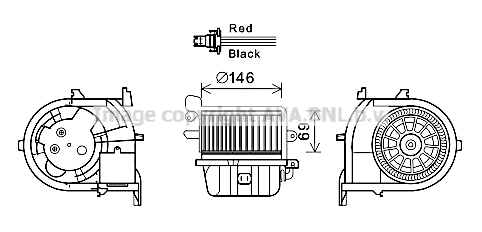 Silnik elektryczny dmuchawy AVA QUALITY COOLING RT8588