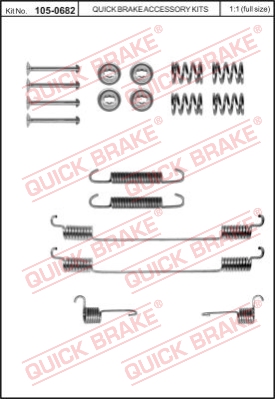 Zestaw dodatków do szczęk hamulcowych QUICK BRAKE 105-0682