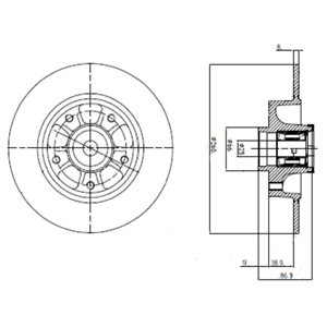 Tarcza hamulcowa DELPHI BG9112RS