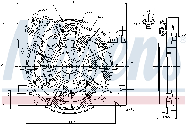 Wentylator NISSENS 85186