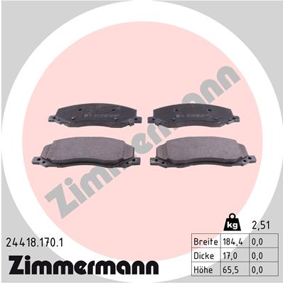 Klocki hamulcowe ZIMMERMANN 24418.170.1