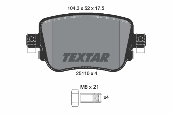 Klocki hamulcowe TEXTAR 2511001