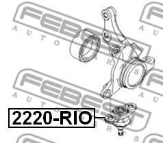 Sworzeń wahacza FEBEST 2220-RIO