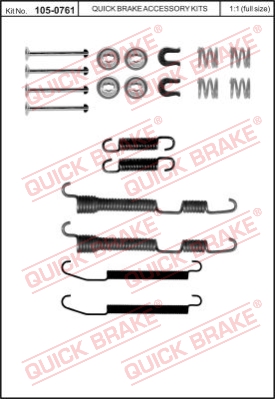 Zestaw dodatków do szczęk hamulcowych QUICK BRAKE 105-0761