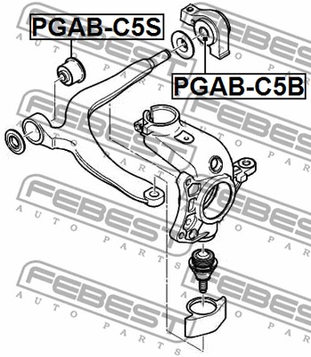 Tuleja wahacza FEBEST PGAB-C5S