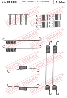 Zestaw dodatków do szczęk hamulcowych QUICK BRAKE 105-0030